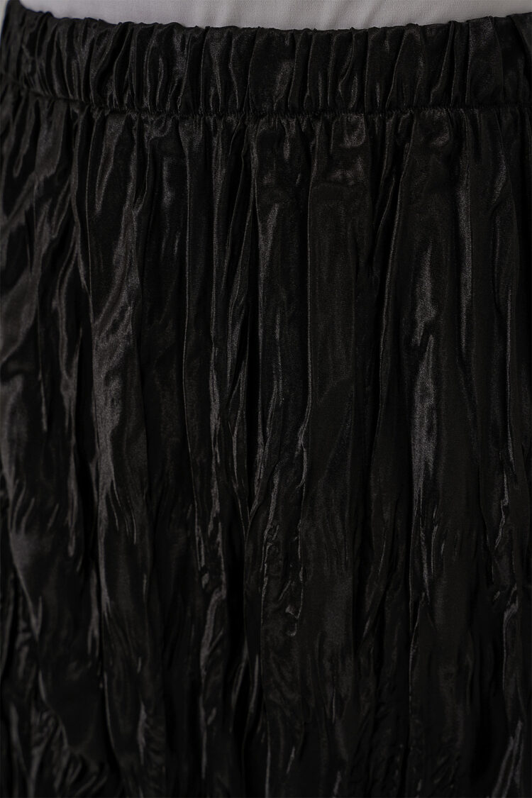 Long Wrinkle Shiny Skirt 8034