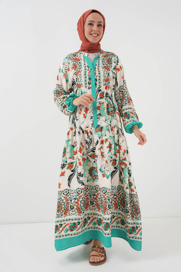Authentic Patterned Burkini Dress -2