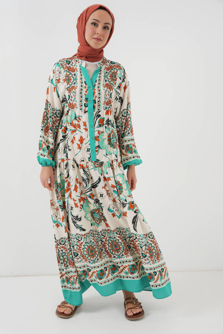 Authentic Patterned Burkini Dress -2