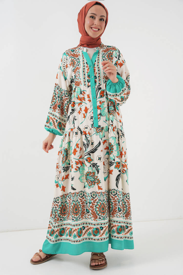 Authentic Patterned Burkini Dress -2