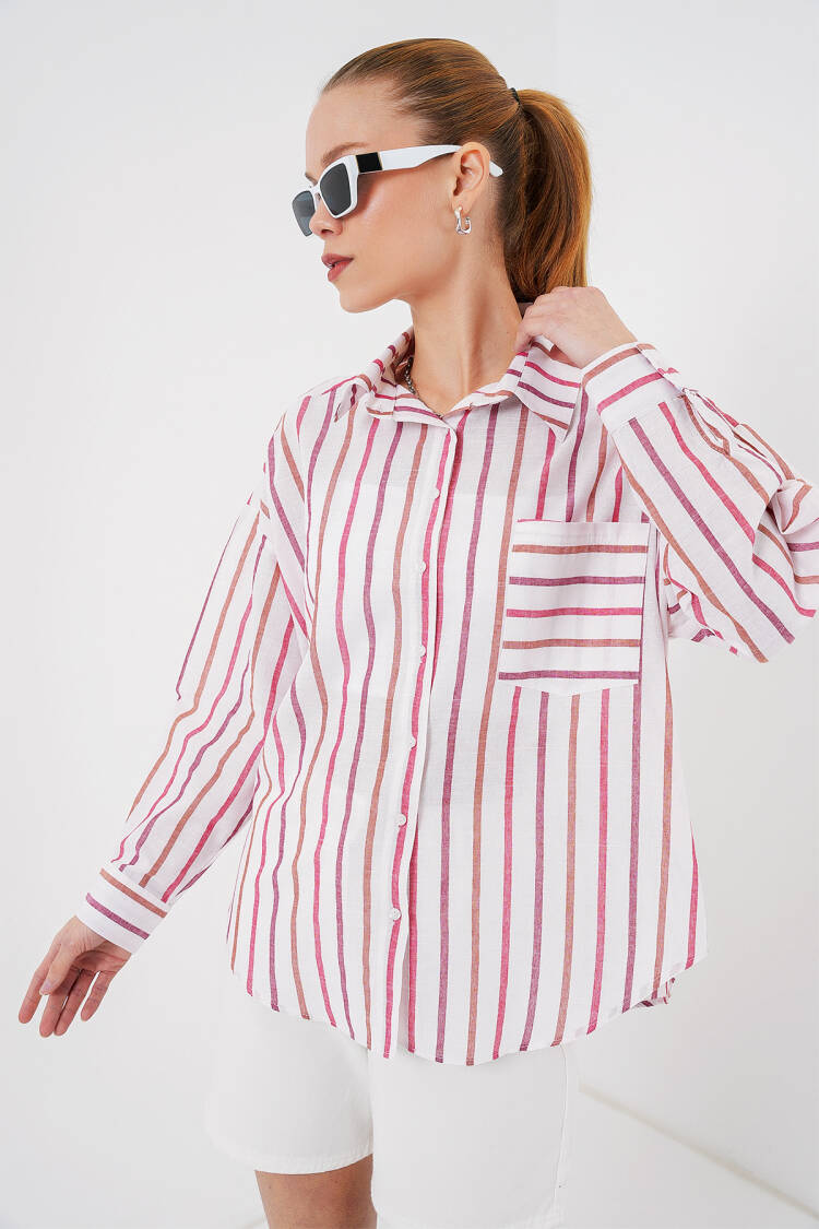 Striped Oversize Shirt 20278