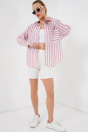 Striped Oversize Shirt 20278 - Brand: Bigdart - Women & Kids, Baby Clothes Wholesale - Globality Store