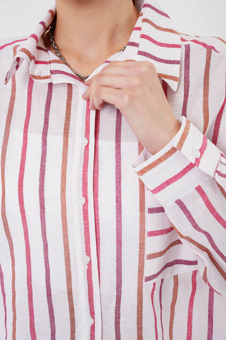 Striped Oversize Shirt 20278