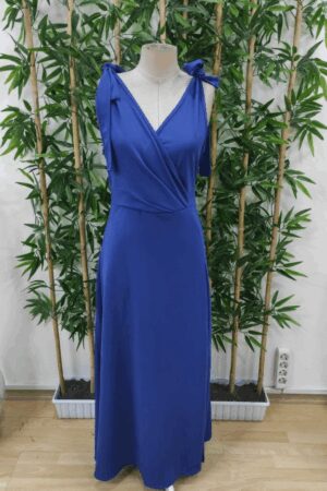 Women's Strappy Shoulder Tie Double Neck Long Slit Janjan Crepe Dress - Brand: Janes - Women & Kids, Baby Clothes Wholesale - Globality Store