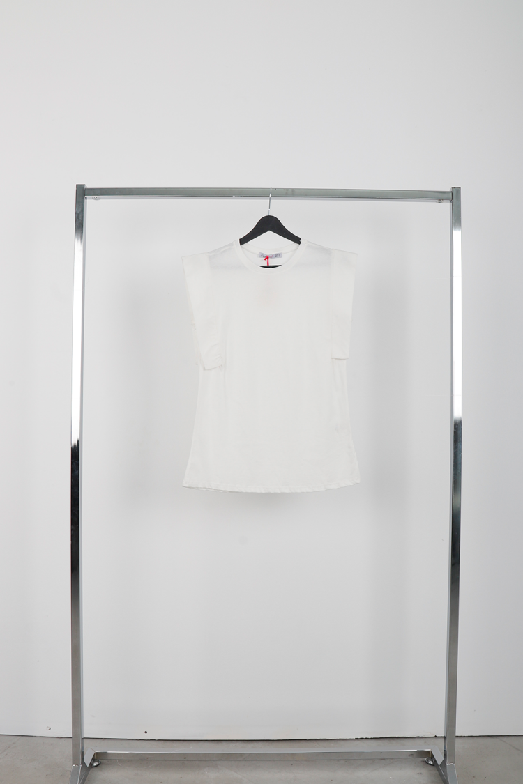 White Tshirt Sleeveless Casual Crew Neck Regular Fit - Brand: Cream Rouge - Women & Kids, Baby Clothes Wholesale - Globality Store