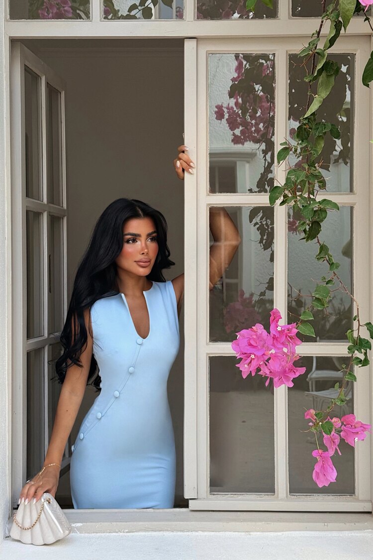 ElegantBodycon Dress With V-Neck