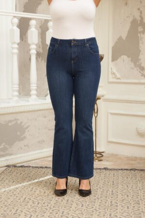 Blue Mom Jeans High Waist Flare Leg Buttoned - Brand: RMG - Women & Kids, Baby Clothes Wholesale - Globality Store