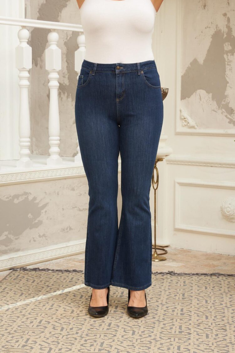 Blue Mom Jeans High Waist Flare Leg Buttoned - Brand: RMG - Women & Kids, Baby Clothes Wholesale - Globality Store