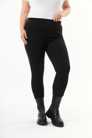 Black Plus Size Elegant Casual Tregging Pants - Brand: RMG - Women & Kids, Baby Clothes Wholesale - Globality Store