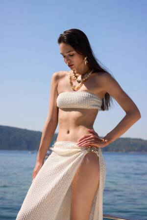 Beige Sexy Casual Elegant Boho Glam Wrap Maxi Skirt - Brand: Juste - Women & Kids, Baby Clothes Wholesale - Globality Store