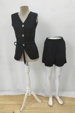 Sleeveless V-Neck Mini Jacket Dress - Brand: Janes - Women & Kids, Baby Clothes Wholesale - Globality Store