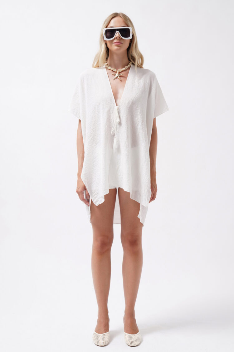 Boho Casual Oversized Tie Tunic