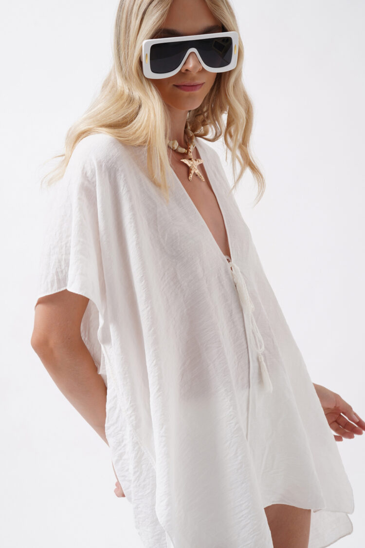 Boho Casual Oversized Tie Tunic