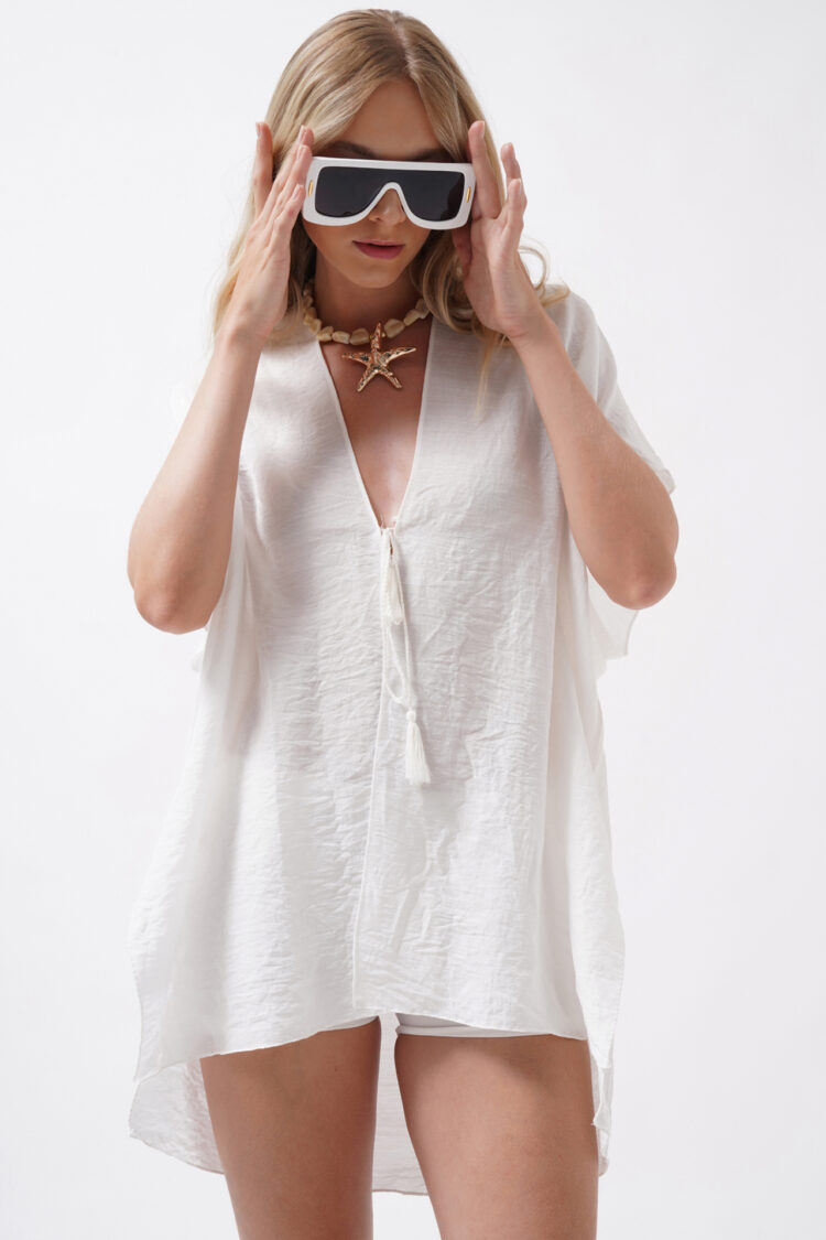 Boho Casual Oversized Tie Tunic - Brand: Black Fashion - Women & Kids, Baby Clothes Wholesale - Globality Store