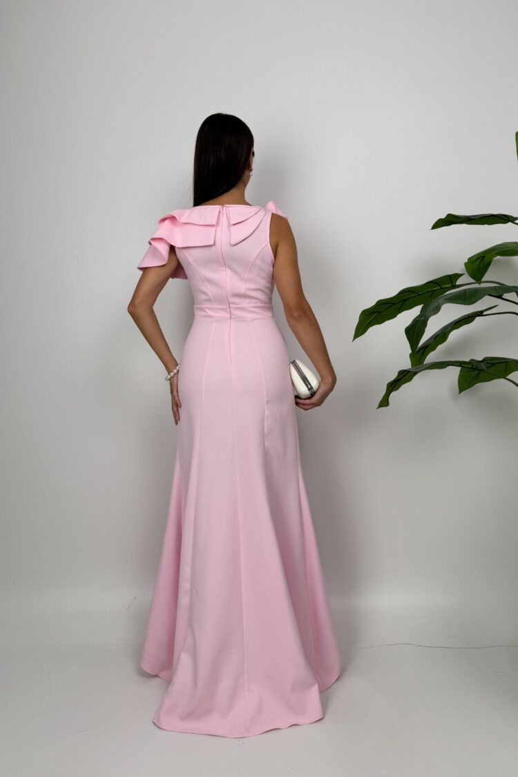 ElegantSheath Dress With Ruffle Cap Sleeves