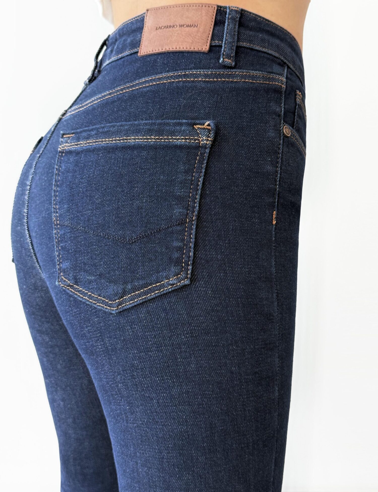 Blue High Waist Mom Jeans With Straight Leg - Brand: LACARINO - Women & Kids, Baby Clothes Wholesale - Globality Store