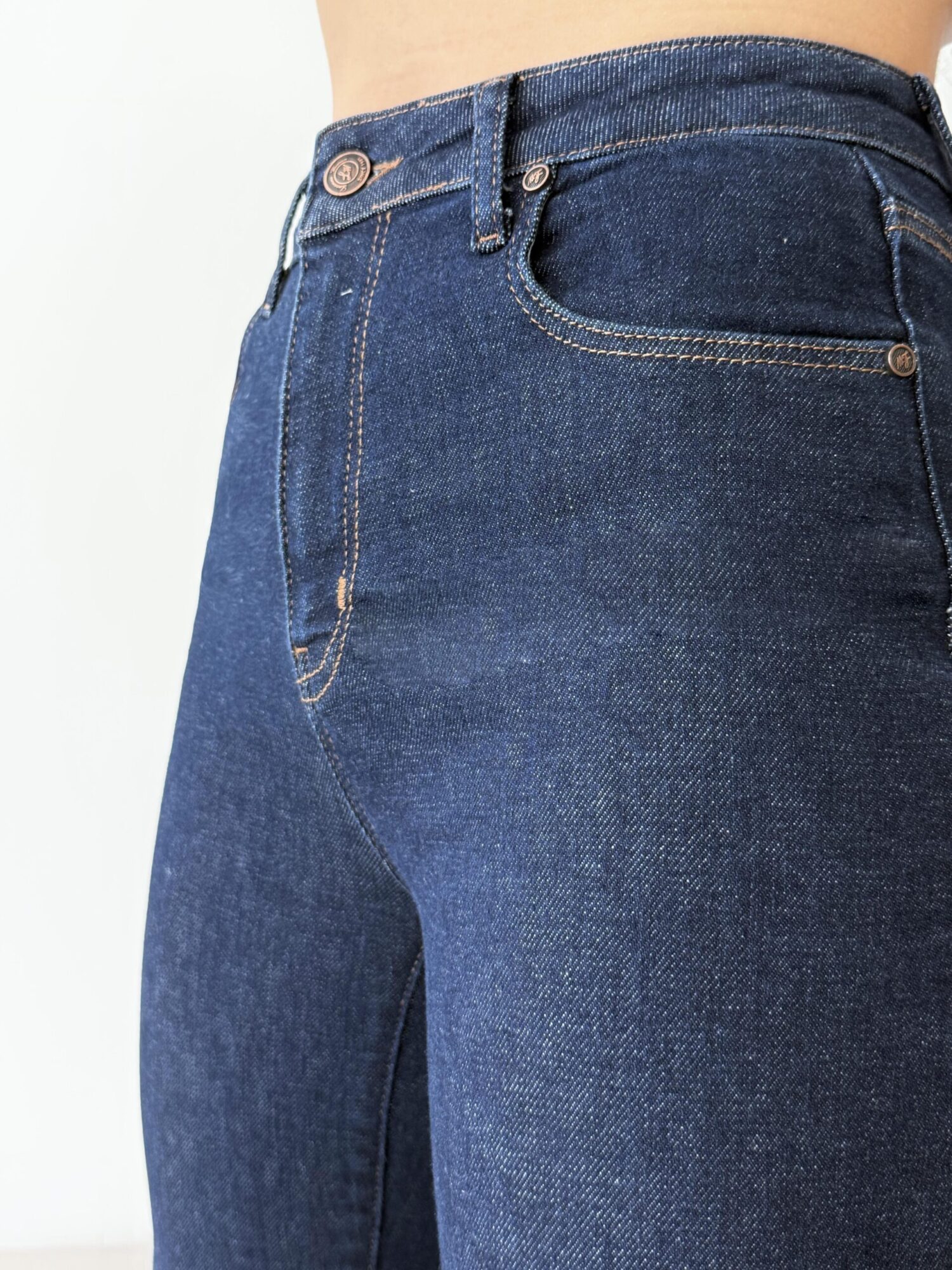 Blue High Waist Mom Jeans With Straight Leg - Brand: LACARINO - Women & Kids, Baby Clothes Wholesale - Globality Store