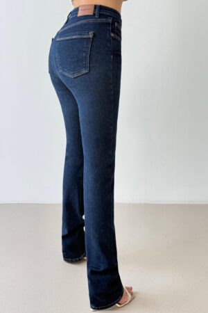 Blue High Waist Mom Jeans With Straight Leg - Brand: LACARINO - Women & Kids, Baby Clothes Wholesale - Globality Store