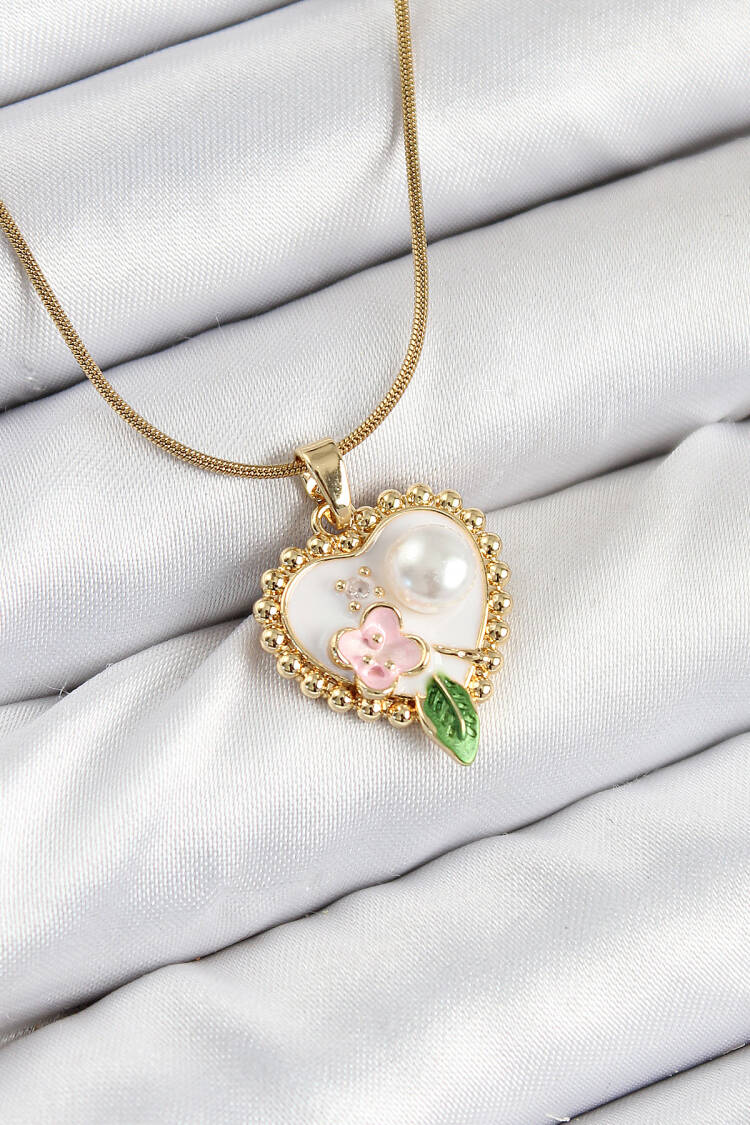 316l Steel Artistic Portrait Model Gold Color Women Necklace - Brand: Ebijuteri - Women & Kids, Baby Clothes Wholesale - Globality Store