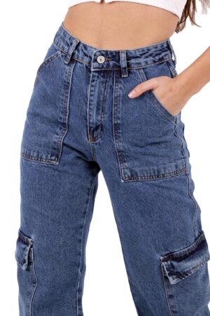 Cargo Pocket Wide Leg Jeans - Brand: XLove - Women & Kids, Baby Clothes Wholesale - Globality Store