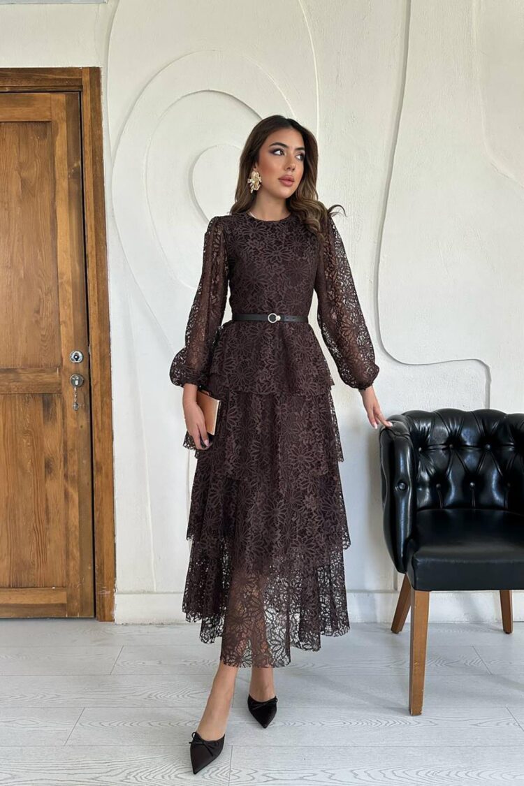 Elegant A-Line Floral Midi Dress