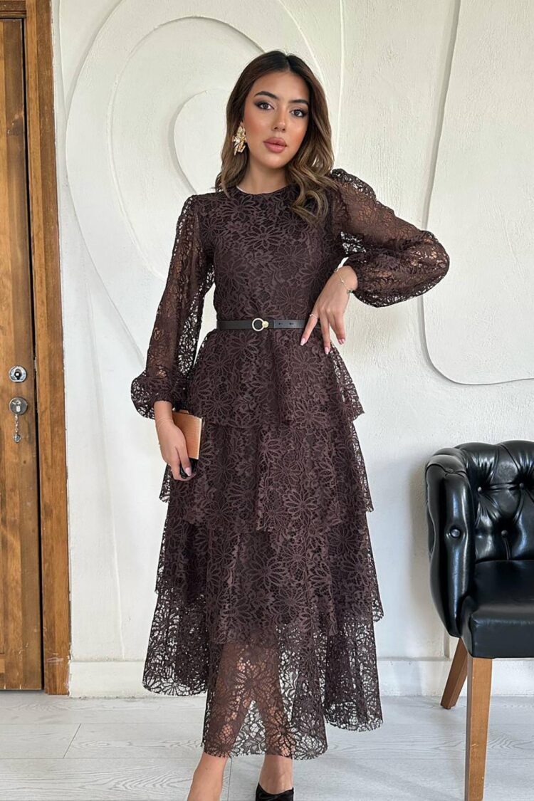 Elegant A-Line Floral Midi Dress