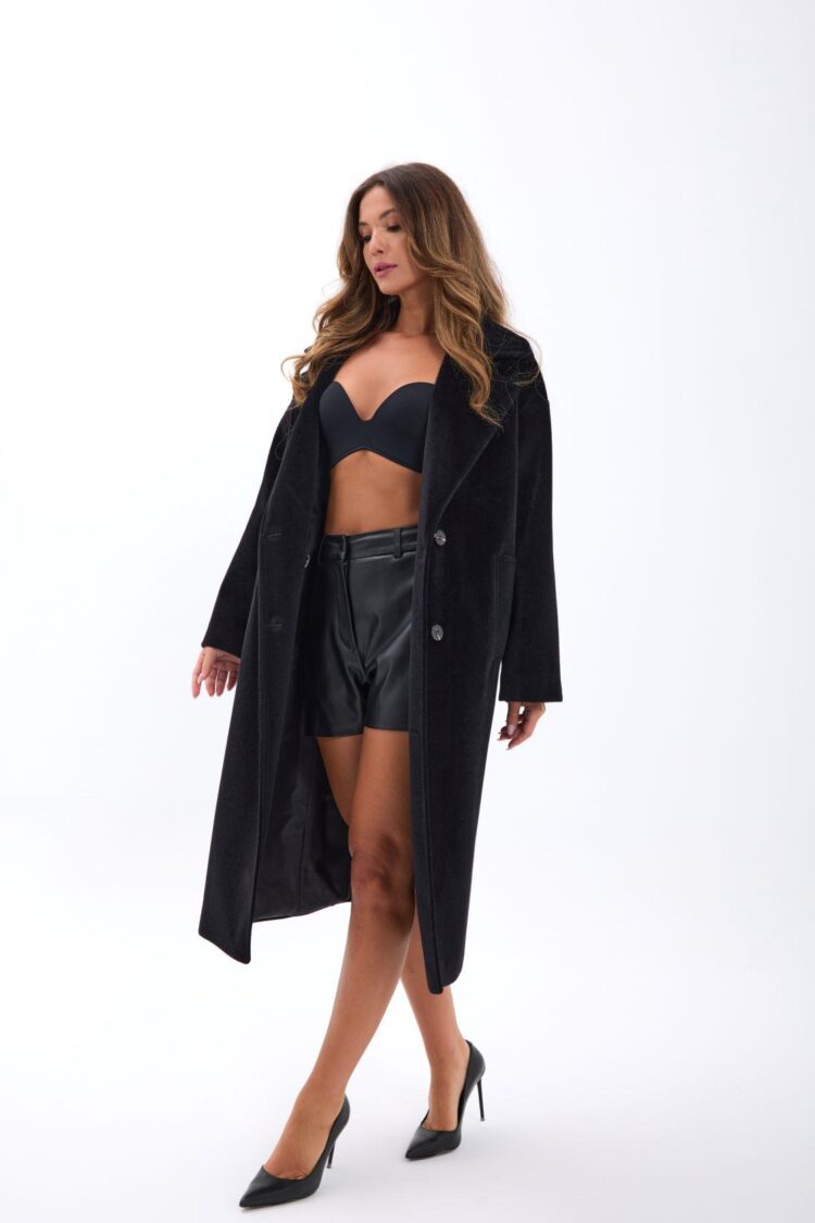 Single-Breasted Oversized Coat