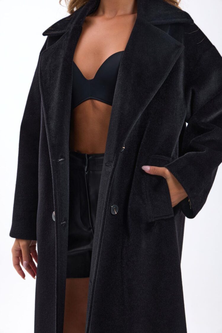 Single-Breasted Oversized Coat