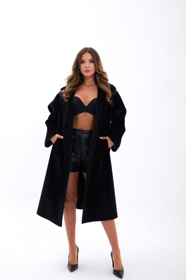 Single-Breasted Oversized Coat - Brand: Fame - Women & Kids, Baby Clothes Wholesale - Globality Store