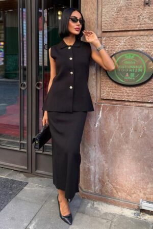 ElegantSet With Maxi Pencil Skirt - Brand: Sobe Istanbul - Women & Kids, Baby Clothes Wholesale - Globality Store
