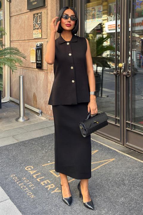 ElegantSet With Maxi Pencil Skirt