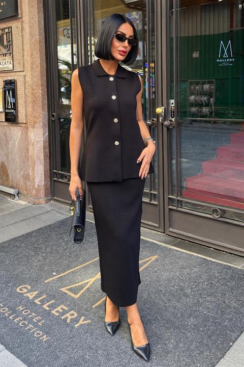 ElegantSet With Maxi Pencil Skirt