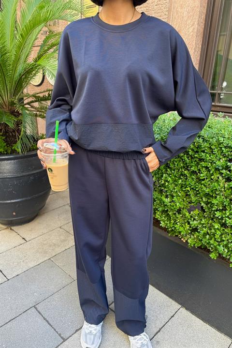 Black Casual Sport Streetwear Set