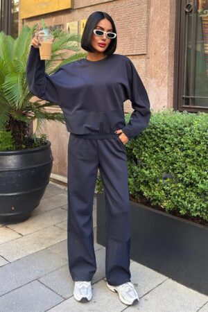 Black Casual Sport Streetwear Set - Brand: Sobe Istanbul - Women & Kids, Baby Clothes Wholesale - Globality Store
