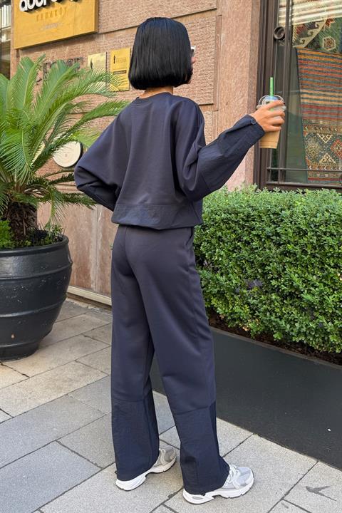 Black Casual Sport Streetwear Set
