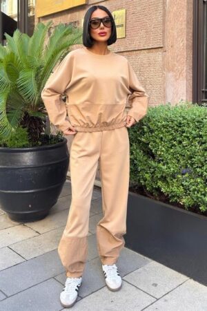 Beige Sport Casual Jogger Set - Brand: Sobe Istanbul - Women & Kids, Baby Clothes Wholesale - Globality Store