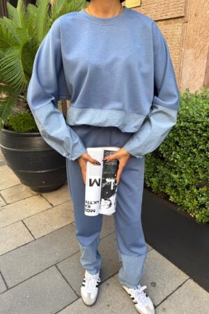 Blue Color Block Casual Sport Set - Brand: Sobe Istanbul - Women & Kids, Baby Clothes Wholesale - Globality Store