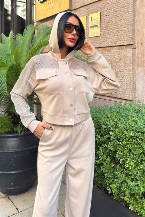 Beige Casual Sport Set