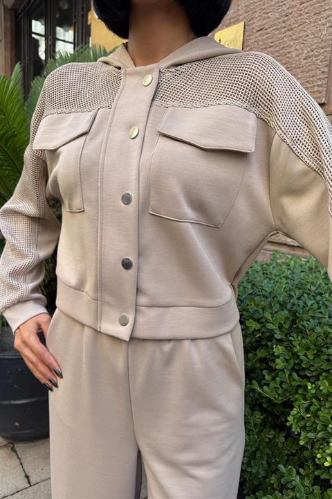 Beige Casual Sport Set
