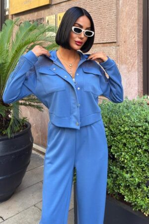 Blue Casual Sport Streetwear Set - Brand: Sobe Istanbul - Women & Kids, Baby Clothes Wholesale - Globality Store