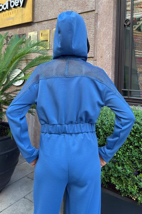 Blue Casual Sport Streetwear Set
