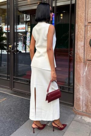 Elegant White Set With Pencil Skirt - Brand: Sobe Istanbul - Women & Kids, Baby Clothes Wholesale - Globality Store