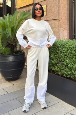 White Casual Sport Set - Brand: Sobe Istanbul - Women & Kids, Baby Clothes Wholesale - Globality Store