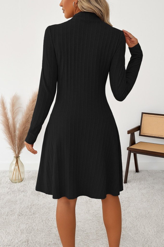 Fit And Flare V-Neck Dress