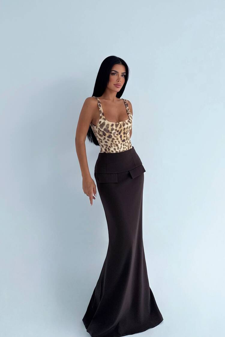 Black Elegant Mermaid Maxi Skirt - Brand: EYYO ATELIER - Women & Kids, Baby Clothes Wholesale - Globality Store