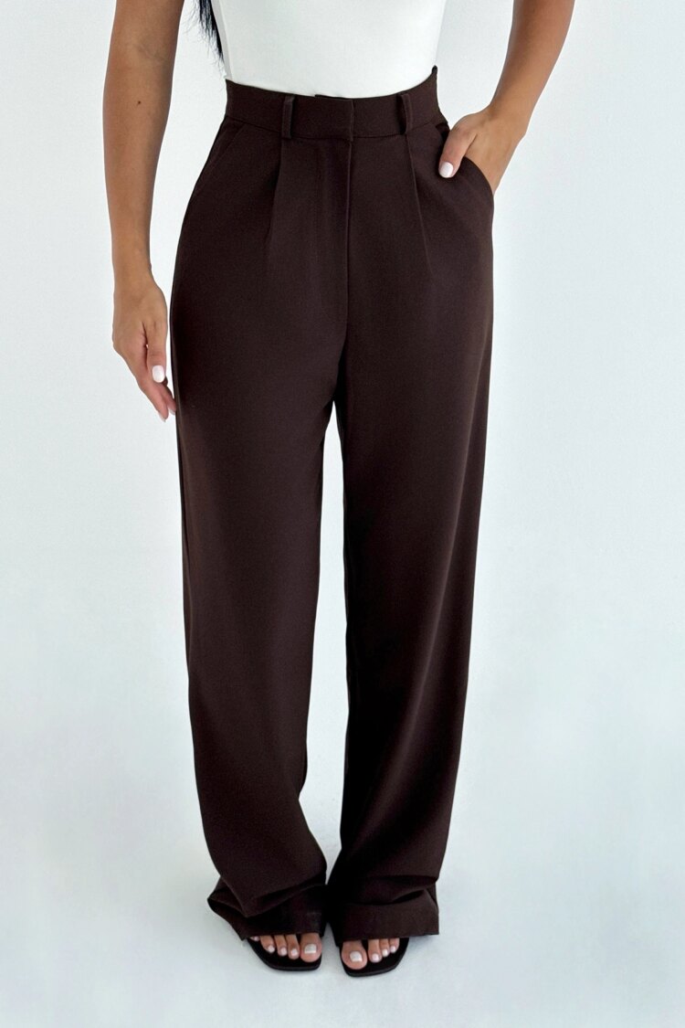 Palazzo Pants With High Waist And Wide Leg