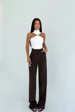 Palazzo Pants With High Waist And Wide Leg - Brand: EYYO ATELIER - Women & Kids, Baby Clothes Wholesale - Globality Store