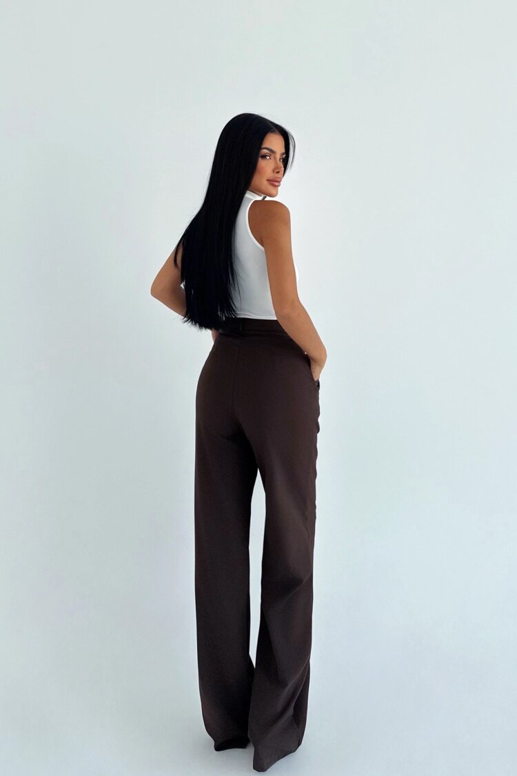 Palazzo Pants With High Waist And Wide Leg