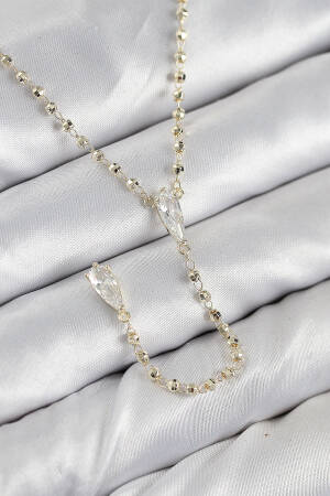 Brass Zircon Stone Gold Color Women Y Necklace - Brand: Ebijuteri - Women & Kids, Baby Clothes Wholesale - Globality Store