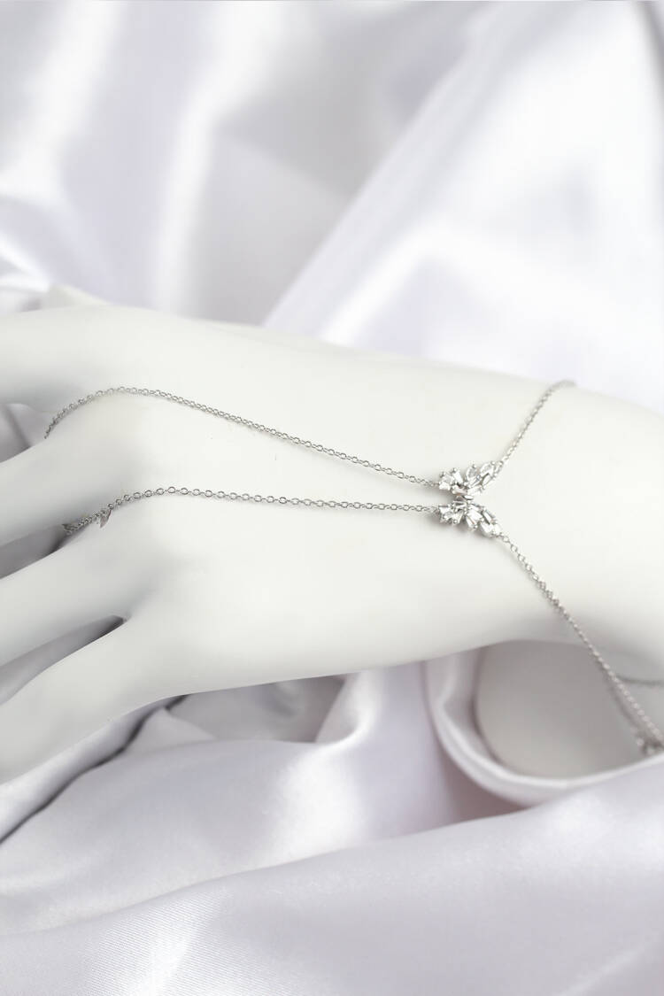 Brass Zircon Stone Butterfly Pattern Silver Color Shahmeran - Brand: Ebijuteri - Women & Kids, Baby Clothes Wholesale - Globality Store